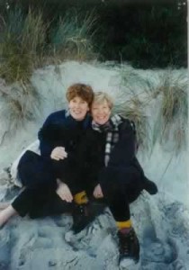 Pam and Annie at the beach, 1997